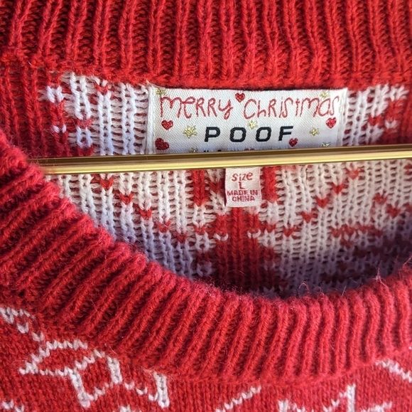 Merry Christmas Poof Large Red & White Llama w/ a Santa Hat Knit Sweater - Picture 4 of 10